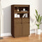 vidaXL - Hoge - kast - 60x40x116,5 - cm - massief - grenenhout - honingbruin