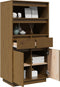 vidaXL - Hoge - kast - 60x40x116,5 - cm - massief - grenenhout - honingbruin