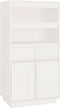vidaXL - Hoge - kast - 60x40x116,5 - cm - massief - grenenhout - wit