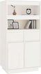 vidaXL - Hoge - kast - 60x40x116,5 - cm - massief - grenenhout - wit