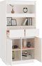 vidaXL - Hoge - kast - 60x40x116,5 - cm - massief - grenenhout - wit
