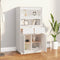 vidaXL - Hoge - kast - 60x40x116,5 - cm - massief - grenenhout - wit