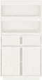 vidaXL - Hoge - kast - 60x40x116,5 - cm - massief - grenenhout - wit