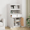 vidaXL - Hoge - kast - 60x40x116,5 - cm - massief - grenenhout - wit