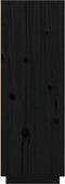 vidaXL - Hoge - kast - 60x40x116,5 - cm - massief - grenenhout - zwart