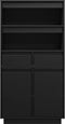 vidaXL - Hoge - kast - 60x40x116,5 - cm - massief - grenenhout - zwart