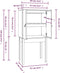 vidaXL - Hoge - kast - 60x40x120 - cm - massief - grenenhout - grijs
