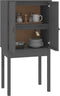 vidaXL - Hoge - kast - 60x40x120 - cm - massief - grenenhout - grijs