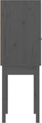 vidaXL - Hoge - kast - 60x40x120 - cm - massief - grenenhout - grijs