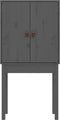 vidaXL - Hoge - kast - 60x40x120 - cm - massief - grenenhout - grijs
