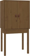 vidaXL - Hoge - kast - 60x40x120 - cm - massief - grenenhout - honingbruin