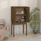 vidaXL - Hoge - kast - 60x40x120 - cm - massief - grenenhout - honingbruin