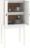 vidaXL - Hoge - kast - 60x40x120 - cm - massief - grenenhout - wit