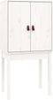 vidaXL - Hoge - kast - 60x40x120 - cm - massief - grenenhout - wit