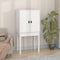 vidaXL - Hoge - kast - 60x40x120 - cm - massief - grenenhout - wit