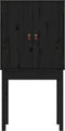 vidaXL - Hoge - kast - 60x40x120 - cm - massief - grenenhout - zwart