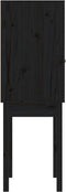 vidaXL - Hoge - kast - 60x40x120 - cm - massief - grenenhout - zwart