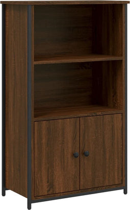 vidaXL - Hoge - kast - 62x32x103,5 - cm - bewerkt - hout - bruin - eikenkleur
