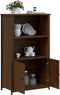 vidaXL - Hoge - kast - 62x32x103,5 - cm - bewerkt - hout - bruin - eikenkleur
