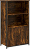vidaXL - Hoge - kast - 62x32x103,5 - cm - bewerkt - hout - gerookt - eikenkleurig