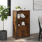 vidaXL - Hoge - kast - 62x32x103,5 - cm - bewerkt - hout - gerookt - eikenkleurig
