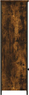 vidaXL - Hoge - kast - 62x32x103,5 - cm - bewerkt - hout - gerookt - eikenkleurig