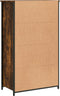 vidaXL - Hoge - kast - 62x32x103,5 - cm - bewerkt - hout - gerookt - eikenkleurig