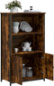 vidaXL - Hoge - kast - 62x32x103,5 - cm - bewerkt - hout - gerookt - eikenkleurig