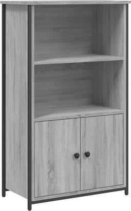 vidaXL - Hoge - kast - 62x32x103,5 - cm - bewerkt - hout - grijs - sonoma - eikenkleurig