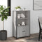 vidaXL - Hoge - kast - 62x32x103,5 - cm - bewerkt - hout - grijs - sonoma - eikenkleurig