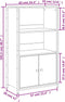 vidaXL - Hoge - kast - 62x32x103,5 - cm - bewerkt - hout - grijs - sonoma - eikenkleurig