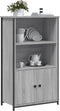 vidaXL - Hoge - kast - 62x32x103,5 - cm - bewerkt - hout - grijs - sonoma - eikenkleurig