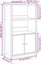 vidaXL - Hoge - kast - 62x32x103,5 - cm - bewerkt - hout - sonoma - eikenkleurig
