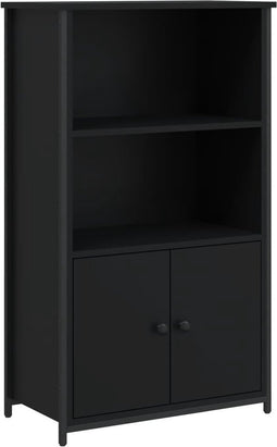 vidaXL - Hoge - kast - 62x32x103,5 - cm - bewerkt - hout - zwart