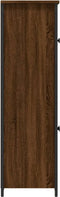 vidaXL - Hoge - kast - 62x32x106,5 - cm - bewerkt - hout - bruin - eikenkleur