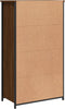 vidaXL - Hoge - kast - 62x32x106,5 - cm - bewerkt - hout - bruin - eikenkleur