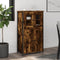 vidaXL - Hoge - kast - 62x32x106,5 - cm - bewerkt - hout - gerookt - eikenkleurig