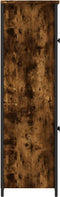 vidaXL - Hoge - kast - 62x32x106,5 - cm - bewerkt - hout - gerookt - eikenkleurig