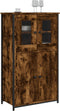 vidaXL - Hoge - kast - 62x32x106,5 - cm - bewerkt - hout - gerookt - eikenkleurig