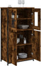 vidaXL - Hoge - kast - 62x32x106,5 - cm - bewerkt - hout - gerookt - eikenkleurig