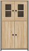 vidaXL - Hoge - kast - 62x32x106,5 - cm - bewerkt - hout - sonoma - eikenkleurig