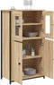 vidaXL - Hoge - kast - 62x32x106,5 - cm - bewerkt - hout - sonoma - eikenkleurig