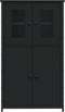 vidaXL - Hoge - kast - 62x32x106,5 - cm - bewerkt - hout - zwart