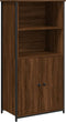 vidaXL - Hoge - kast - 62x36x121,5 - cm - bewerkt - hout - bruin - eikenkleur