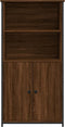 vidaXL - Hoge - kast - 62x36x121,5 - cm - bewerkt - hout - bruin - eikenkleur
