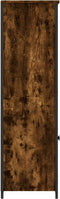 vidaXL - Hoge - kast - 62x36x121,5 - cm - bewerkt - hout - gerookt - eikenkleurig