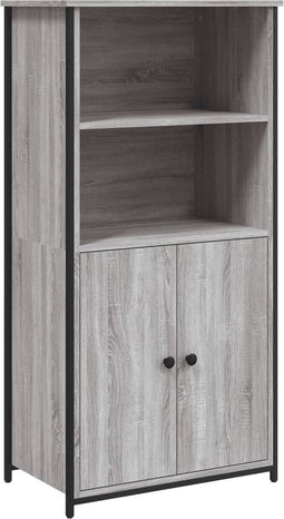 vidaXL - Hoge - kast - 62x36x121,5 - cm - bewerkt - hout - grijs - sonoma