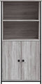 vidaXL - Hoge - kast - 62x36x121,5 - cm - bewerkt - hout - grijs - sonoma