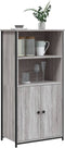 vidaXL - Hoge - kast - 62x36x121,5 - cm - bewerkt - hout - grijs - sonoma