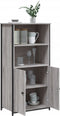vidaXL - Hoge - kast - 62x36x121,5 - cm - bewerkt - hout - grijs - sonoma